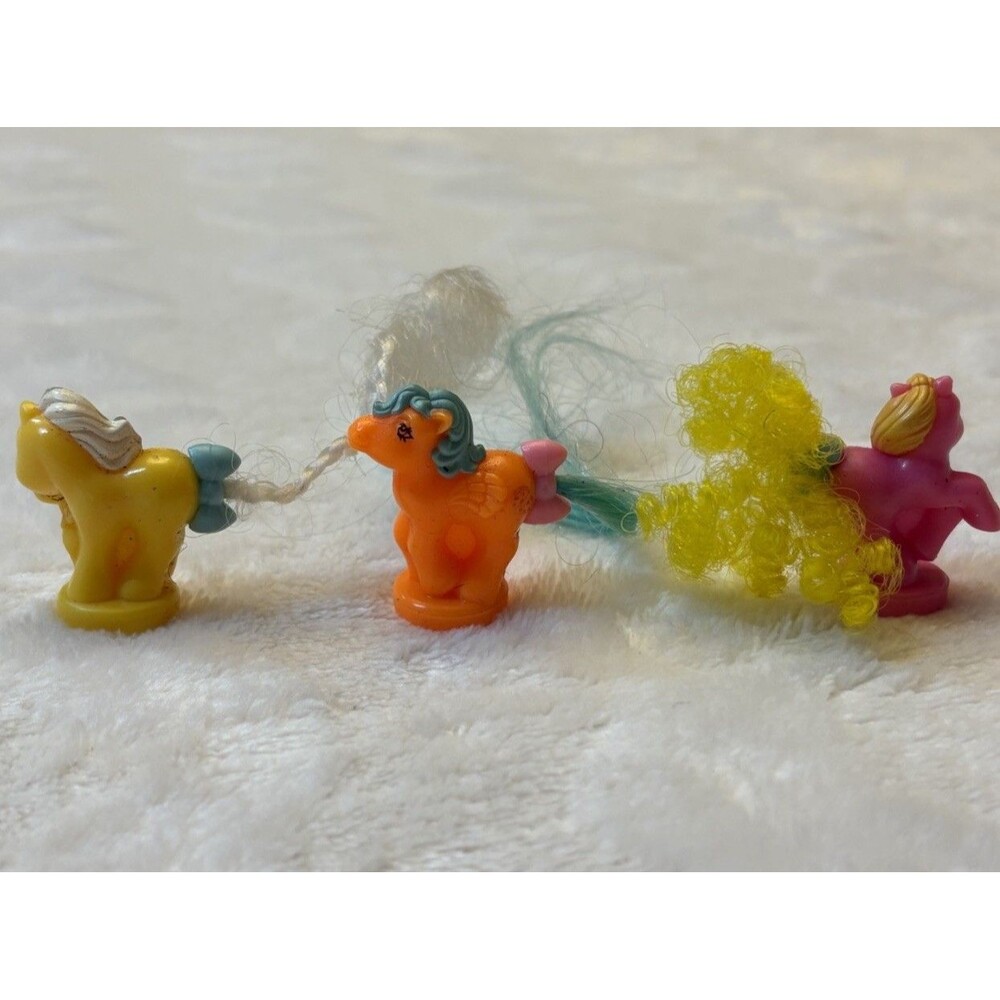 Vintage 1989 My Little Pony Ponytail Petite Ponies Lot Of 3 - Picture 5 of 6